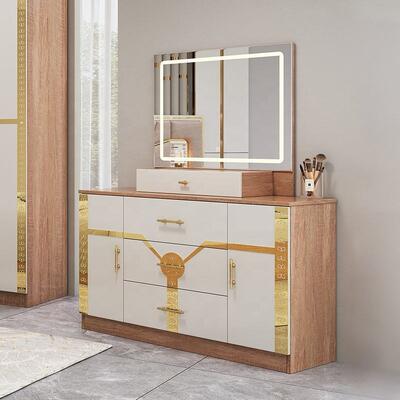 Meuble De Chambre Современный комплект мебели для спальни Кровать королевского размера с деревянным каркасом Роскошный дом Полный комплект турецкой мебели Спальные гарнитуры