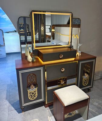 Фошань оптом роскошный полный спальный комплект 5 штук King Size Bed Suite Деревянная рама турецкая современная мебель спальни комплект