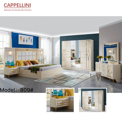 ODM OEM наборов спальни панели Cappellini домашней гостиницы белый деревянный