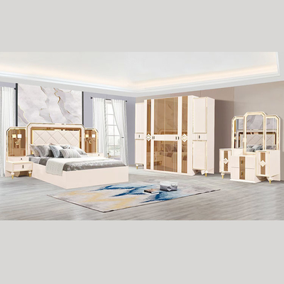Мебель наборов спальни виллы доски MDF стеклянная с большим Backrest