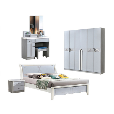 Твердый набор Cabrini мебели спальни MDF 5pcs древесины нордический