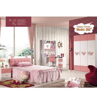 ODM OEM мебели спальни детей твердой древесины виллы розовый