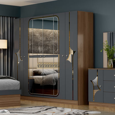 Оптовая Низкая цена Турецкая двойная королевская спальня Домашняя деревянная рама Mdf современный роскошный полноразмерный набор мебели спальни