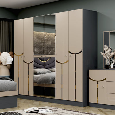 Оптовая продажа Дешевая роскошная деревянная рама Двойная королевская большая кровать современный дом Турецкий деревянный МДФ полный спальный комплект Мебель