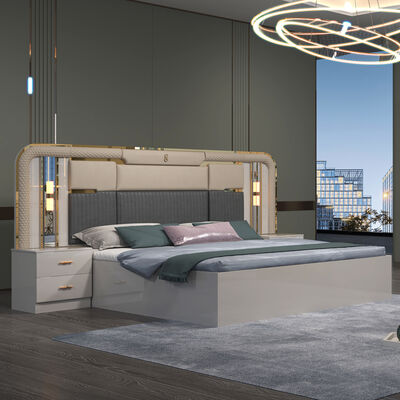 Спальня Полный набор Мебель Спальня Мебель Цвет подростковый Дерево на заказ Белая домашняя мебель Современные наборы