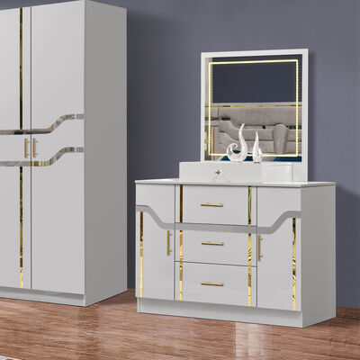 Китай оптом Дешевый деревянный МДФ королевский размер Кровать набор 5 штук Двойная комната Современная роскошная деревянная рама спальня набор Мебель