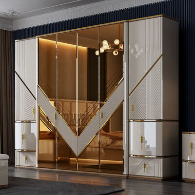 Оптовая торговля турецкой комплектацией роскошных спальных комнат Домашнее хранилище Двухместная комната Деревянная рама Королевский размер Современная мебель спальни