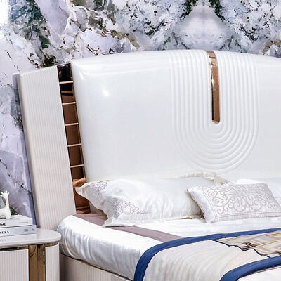 Деревянная роскошная кожа королевский размер кровать полная спальня комплекты двойная комната для взрослых Деревянная рама полная современная роскошная спальня мебель набор