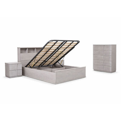 Современный Комплекс спальни Мастер комната королевский размер Двойная кровать Гостиница Домашнее хранилище Массивная деревянная рама Роскошная мебель спальни