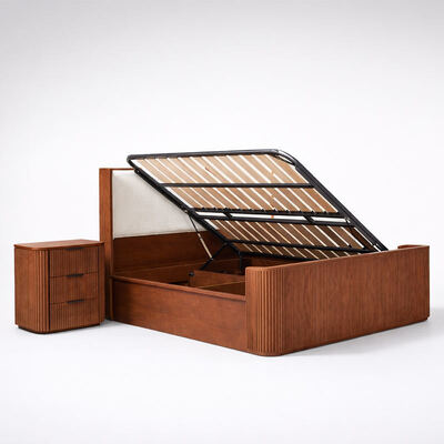 Современный массивный деревянный королевский размер спальный комплект двуспальная спальня мастер-комната дом Хранилище Деревянный каркас полный роскошный спальный комплект мебели