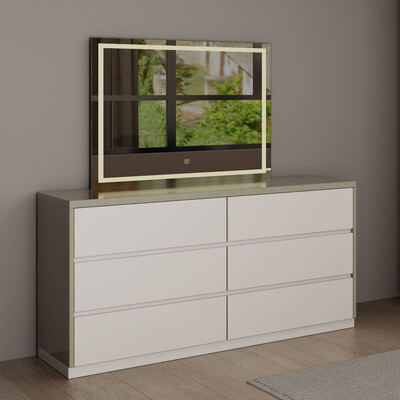 Современный роскошный деревянный спальный комплект Мебель с кладовкой, освещенная головная панель и простая сборка для дома