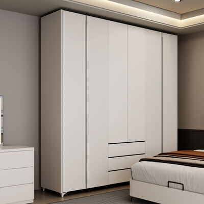 Премиум King Size деревянная спальня с кладовой, предлагая уютную минималистическую атмосферу для полной роскоши современной спальни