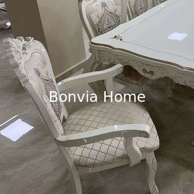 European Style Solid Wood 8 Seater Dining Table Set Chairs Dining Room Furniture Classic Wooden Luxury Dining Table Sets for 8