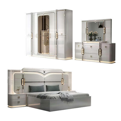 Ансамбли De Chambre Диван King Size Роскошные спальные гарнитуры Домашняя комната с двуспальной кроватью Деревянный турецкий современный комплект мебели для спальни