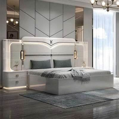 Ансамбли De Chambre Диван King Size Роскошные спальные гарнитуры Домашняя комната с двуспальной кроватью Деревянный турецкий современный комплект мебели для спальни
