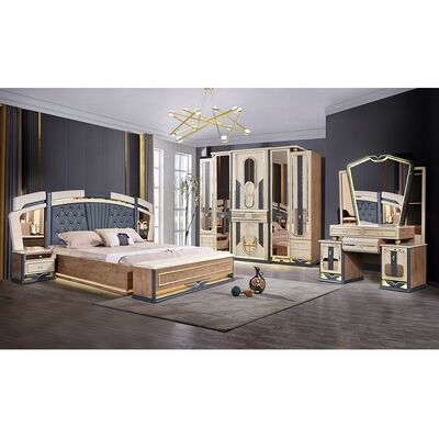 Комплект мебели для спальни Chambre a Coucher De Luxe с кроватью размера «king-size» для дома, двойной деревянный каркас, современный роскошный комплект мебели для спальни