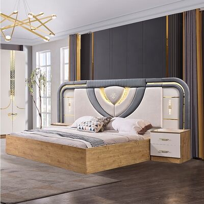 Ensemble Lit Armoire Et Coiffeuse Турецкая мебель Спальная комната Luxury King Size Спальная комната Деревянная современная спальная мебель