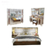 Кровать изголовья наборов спальни гостиницы случая гранита верхней домашней отраженная мебелью